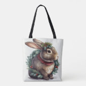 Sweet Festive Bunny Rabbit Tote Bag Tasche (Rückseite)