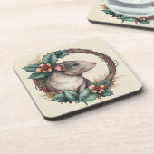 Sweet Festive Rattengebäck Weihnachten Getränkeuntersetzer (Linke Seite)