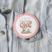 Sweet First Birthday with Teddy Bear Button (Beispiel)