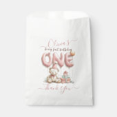 Sweet First Birthday with Teddy Bear Geschenktütchen (Vorderseite)