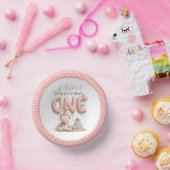 Sweet First Birthday with Teddy Bear  Pappteller (Party)