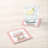 Sweet First Birthday with Teddy Bear Untersetzer (Vor Ort)