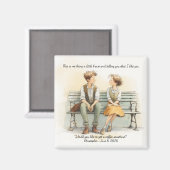 Sweet First Date Coffee Confession Magnet (Vorderseite/Rückseite)