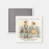 Sweet First Date Coffee Confession Magnet (Vorderseite/Rückseite)