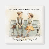 Sweet First Date Coffee Confession Magnet (Vorne)