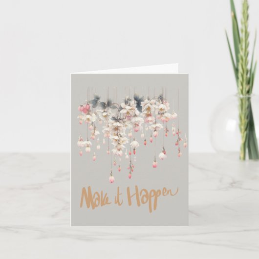 Sweet Floating Floral Drops Blank "Make It passion Karte (Vorderseite)