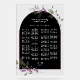 Sweet Floral Arch Wedding Chart Llac ID998 Acrylschild