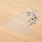 Sweet Floral Arch Wedding Lilac ID998 Acryleinladungen (Ablage )