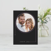 Sweet Floral Arch Wedding Lilac ID998 Dankeskarte (Stehend Vorderseite)