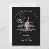 Sweet Floral Arch Wedding Lilac ID998 Dankeskarte (Rückseite)