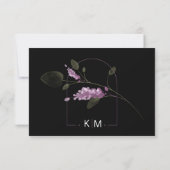 Sweet Floral Arch Wedding Lilac ID998 UAWG RSVP Karte (Rückseite)