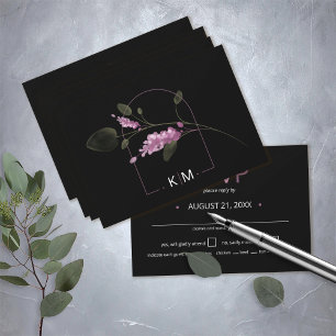 Sweet Floral Arch Wedding Lilac ID998 UAWG RSVP Karte