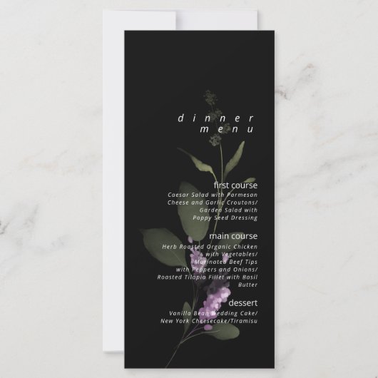 Sweet Floral Arch Wedding Menu V2 Lilac ID998 (Vorderseite)