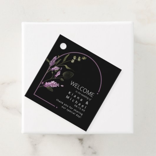 Sweet Floral Arch Wedding Welcome Lilac ID998 Geschenkanhänger (Beispiel)