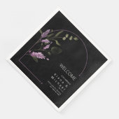 Sweet Floral Arch Wedding Welcome Lilac ID998 Serviette (Ecke)