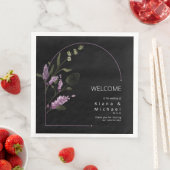 Sweet Floral Arch Wedding Welcome Lilac ID998 Serviette (Beispiel)