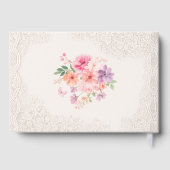 Sweet Floral Baby Shower Guest Book Gästebuch (Rückseite)