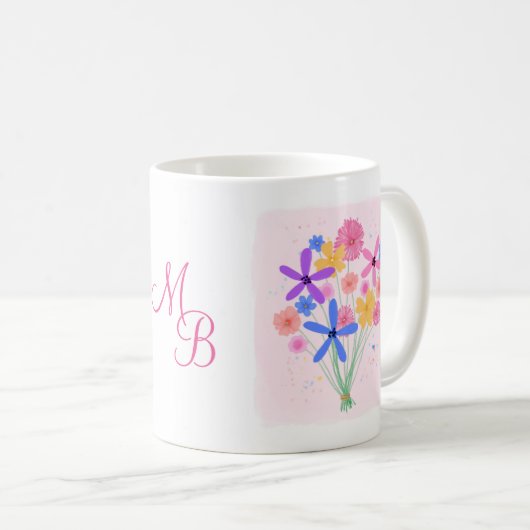 Sweet Floral Bouquet Kaffeetasse (VorderseiteRechts)
