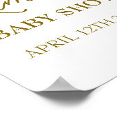 Sweet Floral Champagne Brunch Baby Dusche Willkomm Poster (Ecke)