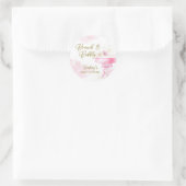 Sweet Floral Champagne Brunch Bubbly Baby Show Runder Aufkleber (Tasche)