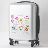 Sweet Floral Decals Aufkleber (Koffer)
