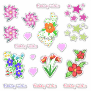 Sweet Floral Decals Aufkleber