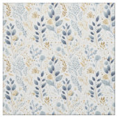 Sweet Floral Dusty Blue Gold ID1045 Stoff (Muster)