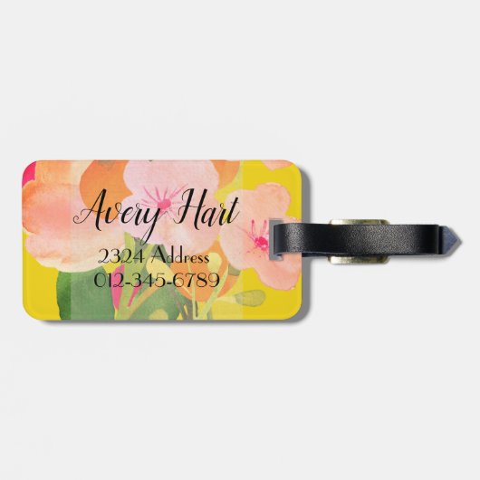 Sweet Floral Gepäckanhänger (Rückseite horizontal)