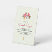 Sweet Floral Guess the Mess Baby Shower Game Sockelschild (Vorderseite)