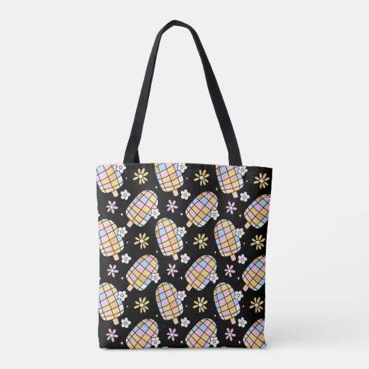 Sweet Floral Ice Cream - Whimsical Summer Pattern Tasche (Rückseite)