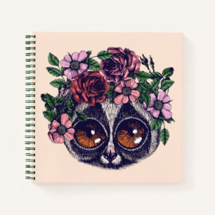 Sweet Floral Lemur Notizblock