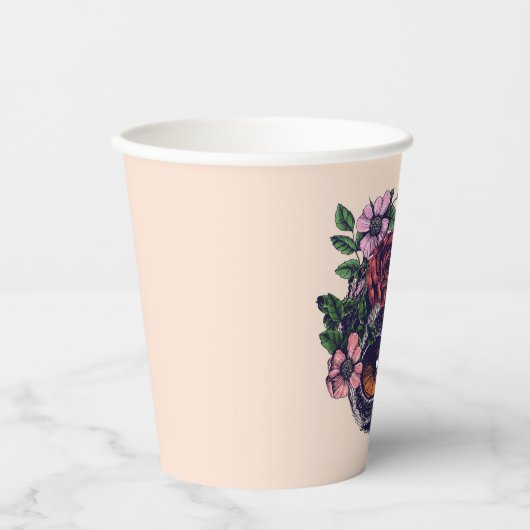 Sweet Floral Lemur Pappbecher (Vorderseite)