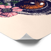 Sweet Floral Lemur Poster (Ecke)