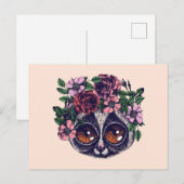 Sweet Floral Lemur Postkarte (Vorne/Hinten)
