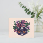 Sweet Floral Lemur Postkarte (Stehend Vorderseite)