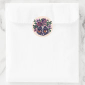 Sweet Floral Lemur Runder Aufkleber (Tasche)