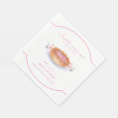 Sweet Floral Pie Raspberry Baby Dusche Serviette (Ecke)