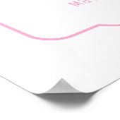 Sweet Floral Pie Raspberry Baby Dusche Willkommen Poster (Ecke)
