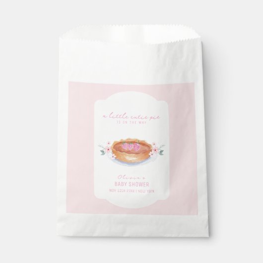 Sweet Floral Süsse Pie Raspberry Baby Dusche Geschenktütchen (Vorderseite)