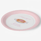 Sweet Floral Süsse Pie Raspberry Baby Dusche Pappteller (Schrägansicht)