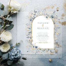 Sweet Floral Wedding Arch Transparent ID1045 Acryleinladungen