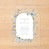 Sweet Floral Wedding Arch Transparent ID1045 Acryleinladungen (Vorderseite)