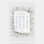 Sweet Floral Wedding Chart ID1045 Acrylschild (Vorderseite)