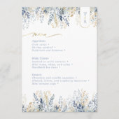 Sweet Floral Wedding Menu ID1045 Menükarte (Vorderseite)