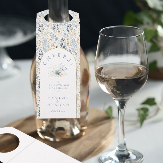 Sweet Floral Wedding Muster Cheers ID1045 Flaschenanhänger