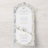 Sweet Floral Wedding Pattern ID1045 All In One Einladung (Innen Boden)