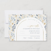 Sweet Floral Wedding Pattern ID1045 RSVP Karte (Vorderseite)