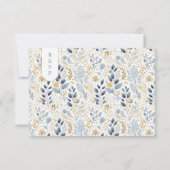 Sweet Floral Wedding Pattern ID1045 RSVP Karte (Rückseite)
