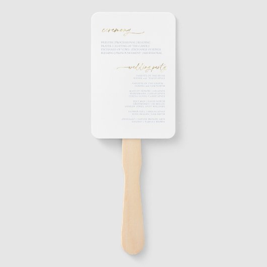 Sweet Floral Wedding Program ID1045 Fächer (Rückseite)