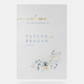 Sweet Floral Wedding Welcome ID1045 Acrylschild (Vorderseite)